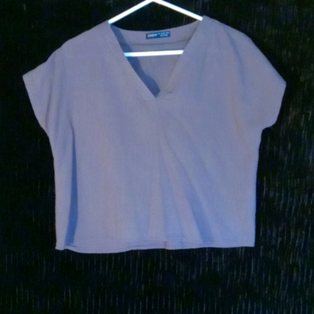 Shein Tank-Toppy Linen Blouse in Slate